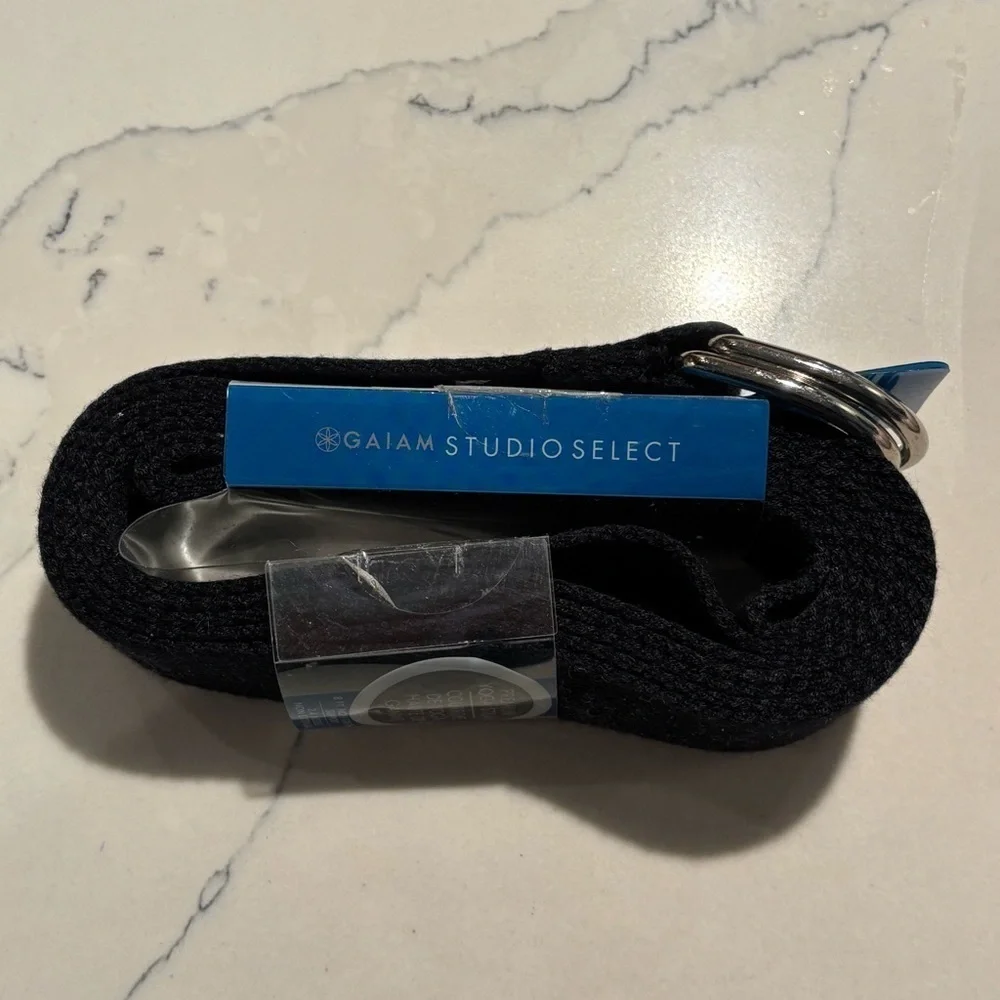 GAIAM STUDIO SELECT Black Premium Yoga Strap 8 Feet Non Stretch NEW - Picture 3 of 7